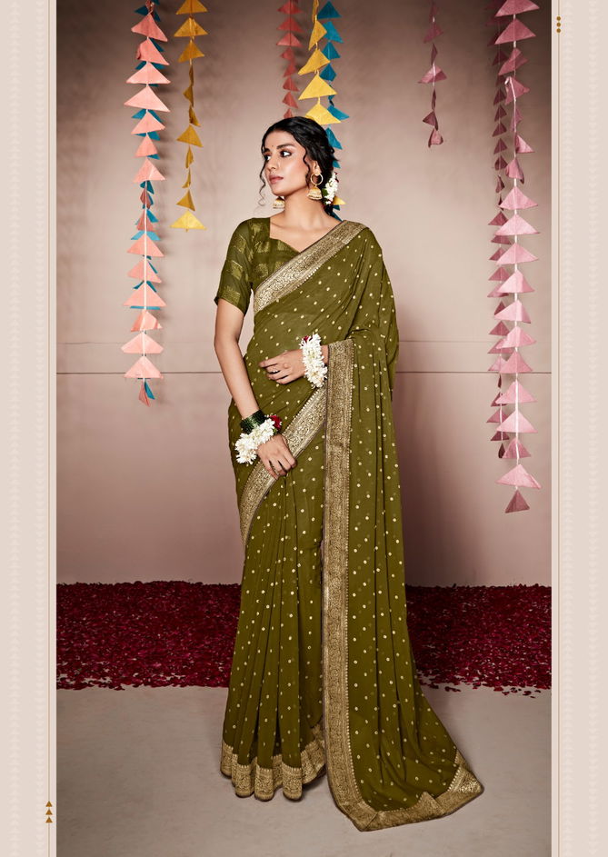 Rihana 8 By Stavan 1041-1045 Party Wear Sarees Catalog